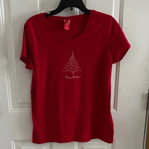Red Christmas Tree Short Sleeve Tee - Picture 1 of 4